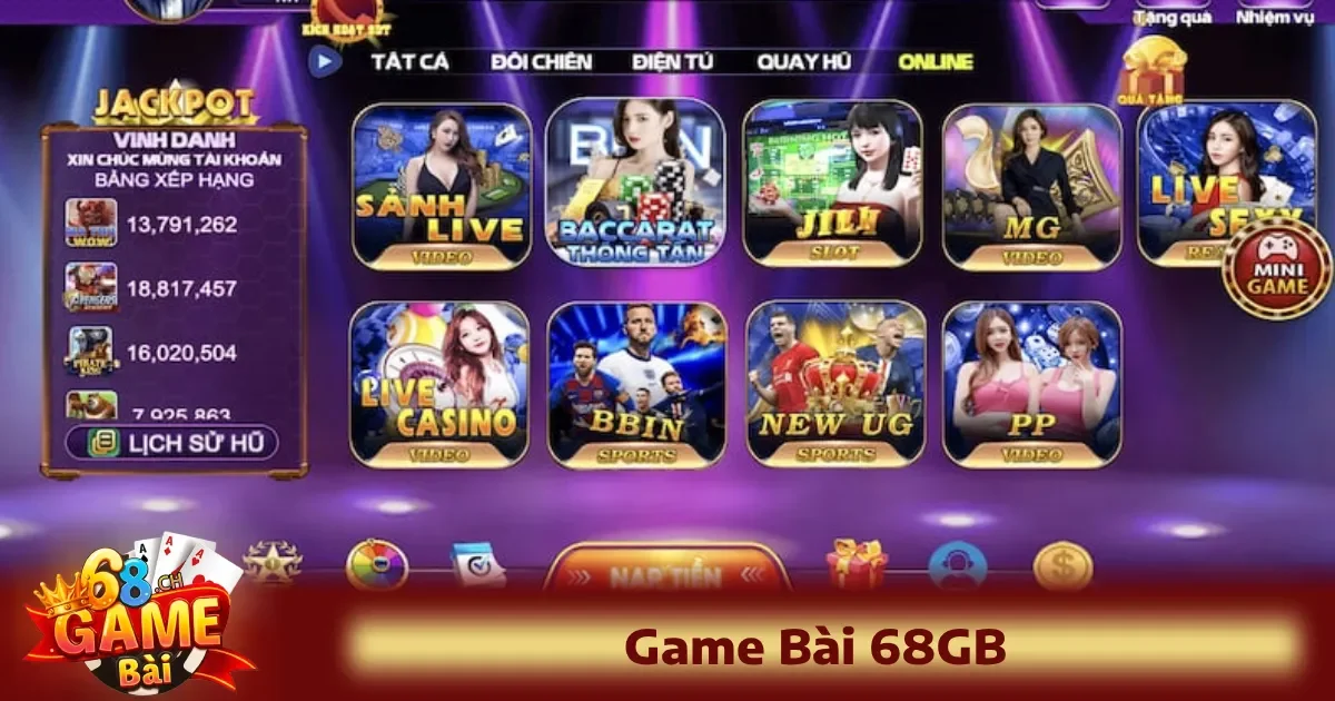 Game bài 68Gb 2 Game bài đổi thưởng tại 68Gb phát triển dựa trên nền tảng công nghệ hiện đại, giúp người chơi dễ dàng truy cập mọi lúc, mọi nơi chỉ với thiết bị di động hoặc máy tính.