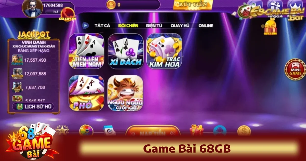 Game bài 68Gb 3 các tựa game nổi bật tại 68Gb, lý do tại sao chúng lại hấp dẫn
