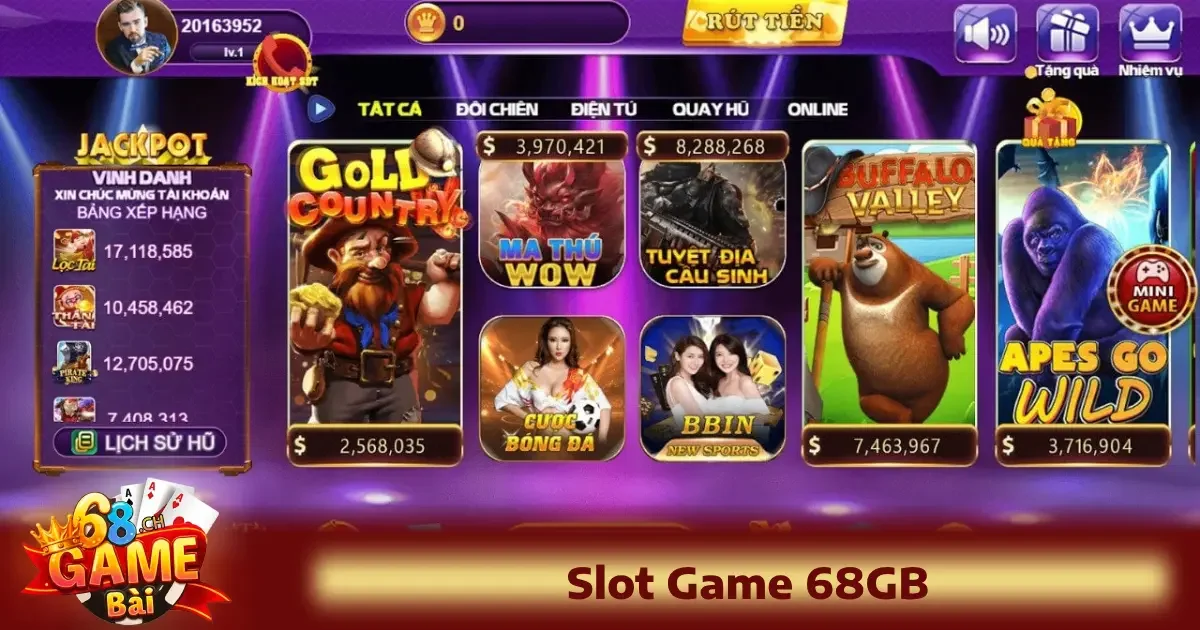 Slot Game 68GB 1 Slot Game 68gb là thuật ngữ chỉ các trò chơi quay hũ trực tuyến, nơi người chơi đặt cược để xoay các bánh xe hoặc cỗ máy slot
