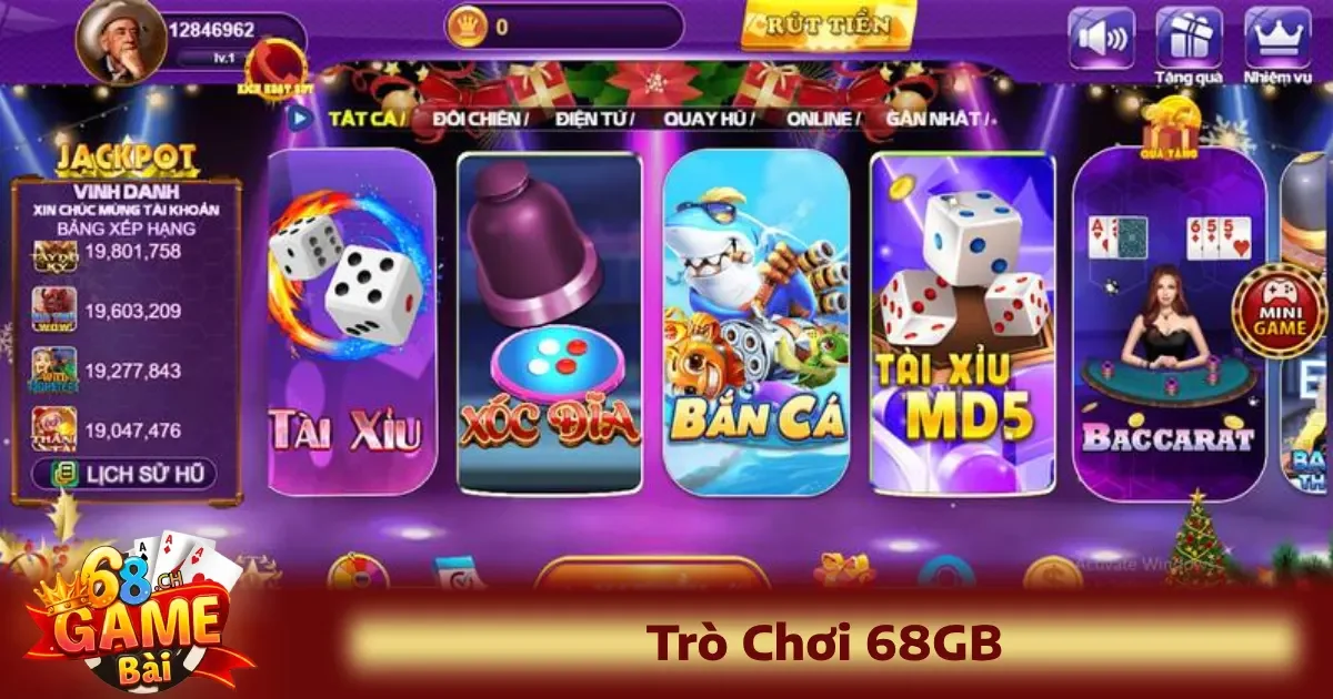 Danh sách trò chơi 68GB – Từ truyền thống đến hiện đại, chơi là mê